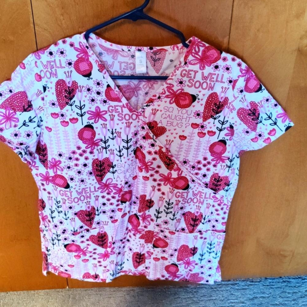 Size small scrub top